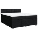 kontinentalseng med madras 200x200 cm stof sort