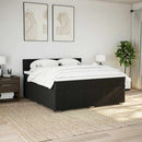 kontinentalseng med madras 200x200 cm stof sort