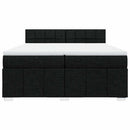 kontinentalseng med madras 200x200 cm stof sort