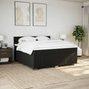 kontinentalseng med madras 200x200 cm stof sort