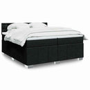 kontinentalseng med madras 200x200 cm stof sort