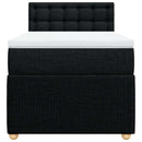 kontinentalseng med madras 80x200 cm stof sort