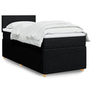 kontinentalseng med madras 90x190 cm stof sort