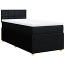 kontinentalseng med madras 90x190 cm stof sort