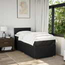 kontinentalseng med madras 90x190 cm stof sort