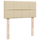 kontinentalseng med madras 90x190 cm stof cremefarvet