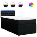 kontinentalseng med madras 90x190 cm stof sort