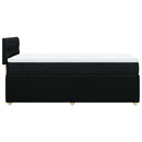 kontinentalseng med madras 90x190 cm stof sort
