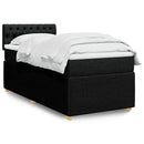 kontinentalseng med madras 90x190 cm stof sort