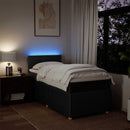 kontinentalseng med madras 90x200 cm stof sort