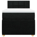 kontinentalseng med madras 90x200 cm stof sort