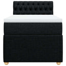 kontinentalseng med madras 90x200 cm stof sort