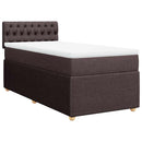 kontinentalseng med madras 90x200 cm stof mørkebrun