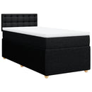 kontinentalseng med madras 90x200 cm stof sort