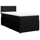 kontinentalseng med madras 100x200 cm stof sort