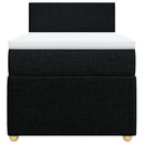 kontinentalseng med madras 100x200 cm stof sort