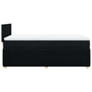kontinentalseng med madras 100x200 cm stof sort