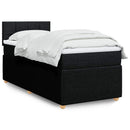 kontinentalseng med madras 100x200 cm stof sort