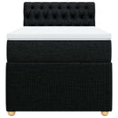 kontinentalseng med madras 100x200 cm stof sort
