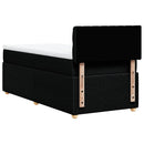 kontinentalseng med madras 100x200 cm stof sort
