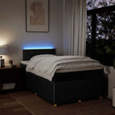 kontinentalseng med madras 120x190 cm stof sort