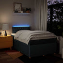 kontinentalseng med madras 120x190 cm stof blå