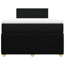 kontinentalseng med madras 120x200 cm stof sort