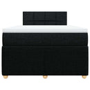kontinentalseng med madras 120x200 cm stof sort