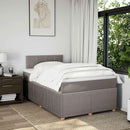kontinentalseng med madras 120x200 cm stof gråbrun