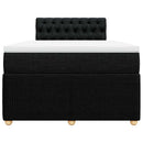 kontinentalseng med madras 120x200 cm stof sort
