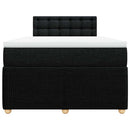 kontinentalseng med madras 120x200 cm stof sort