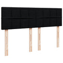 kontinentalseng med madras 140x190 cm stof sort