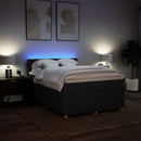kontinentalseng med madras 140x190 cm stof sort