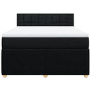 kontinentalseng med madras 140x190 cm stof sort