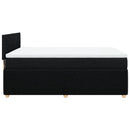 kontinentalseng med madras 140x190 cm stof sort