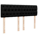 kontinentalseng med madras 140x190 cm stof sort
