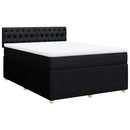 kontinentalseng med madras 140x190 cm stof sort