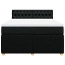 kontinentalseng med madras 140x190 cm stof sort