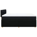 kontinentalseng med madras 140x190 cm stof sort