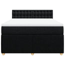kontinentalseng med madras 140x190 cm stof sort