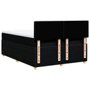 kontinentalseng med madras 140x190 cm stof sort