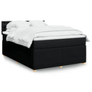 kontinentalseng med madras 140x190 cm stof sort