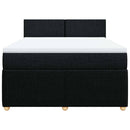 kontinentalseng med madras 140x200 cm stof sort