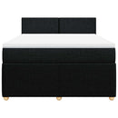 kontinentalseng med madras 160x200 cm stof sort