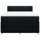 kontinentalseng med madras 160x200 cm stof sort