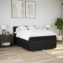 kontinentalseng med madras 160x200 cm stof sort