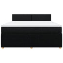 kontinentalseng med madras 180x200 cm stof sort