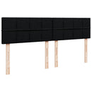 kontinentalseng med madras 180x200 cm stof sort