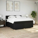 kontinentalseng med madras 180x200 cm stof sort