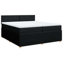 kontinentalseng med madras 200x200 cm stof sort